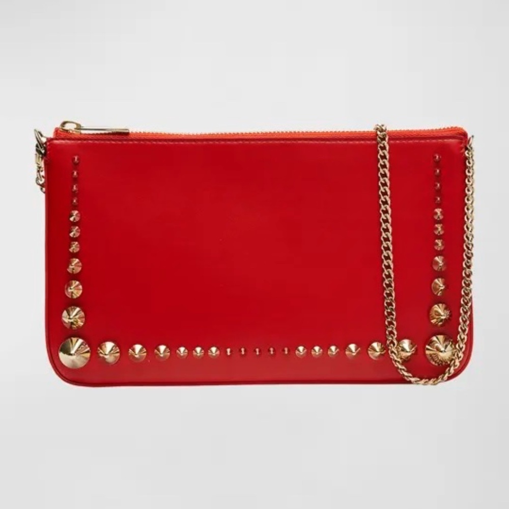 Christian Louboutin Loubila Shoulder Bag in Leather with Spikes